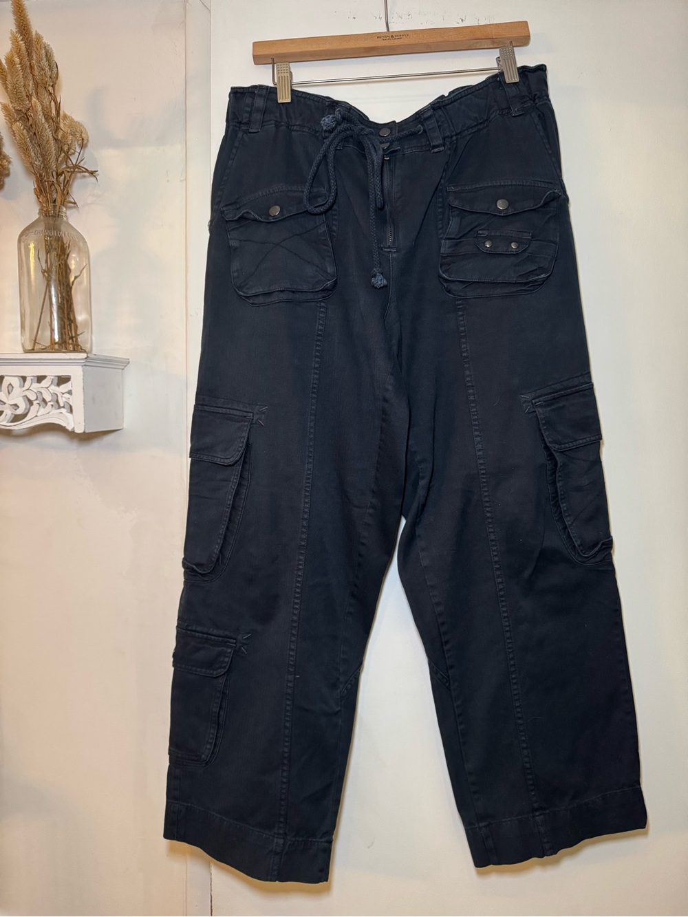 Free People black Cargo Track Pants for Women - Picture 3 of 3